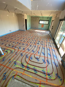 Photo de galerie - Création d’un plancher chauffant 