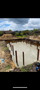 Photo de galerie - Dalle piscine bois