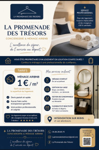 Photo de galerie - Je vous propose mes services de menage airbnb. n hésitez pas a me contacter je suis sur le secteur reims et alentours 