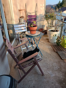 Photo de galerie - Remise en état de vieilles chaises de jardin ainsi que rangement du balcon