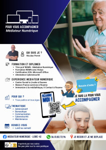 Photo de galerie - J'accompagne les publics de tous âges dans les démarches administratives, bureautique, communication, cybersécurité, maintenance.