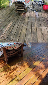 Photo de galerie - Nettoyage d’une terrasse bois