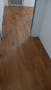 Photo de galerie - Pose de parquet massif en chêne
