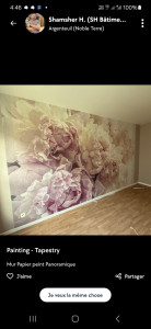 Photo de galerie - Pose papier peint 