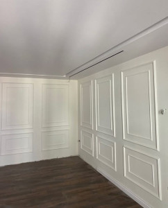 Photo de galerie - Pose de corniche plus peinture blanche 