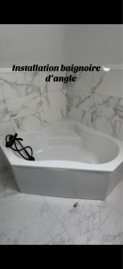 Photo de galerie - Pose baignoire d’angle 