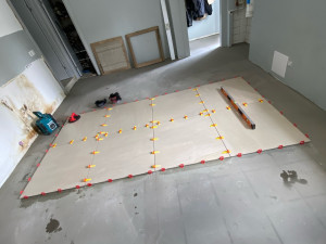 Photo de galerie - Calepinage de précision, pose 90x90 