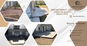 Photo de galerie - Création d’une terrasse en forme atypique. 