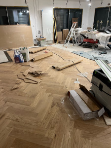 Photo de galerie - Pose de parquet - Revêtement de sol