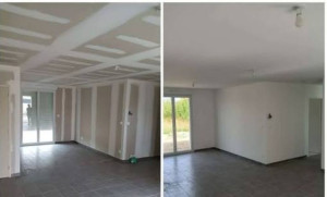 Photo de galerie - Travaux réalisés par ENT lemberger multi-service remise en peinture intérieure d'une maison