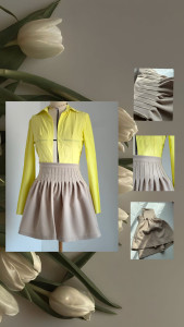 Photo de galerie - Jupe avec plis plat 