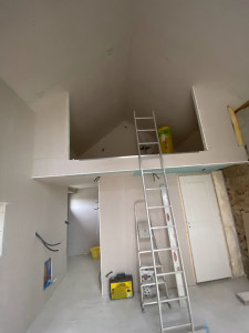 Photo de galerie - Pose de plaques de plâtre 