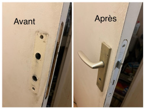 Photo de galerie - Remplacement d’une poignée de porte 