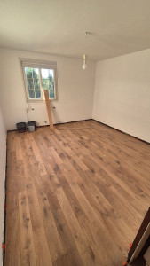 Photo de galerie - Pose de parquet massif en chêne 