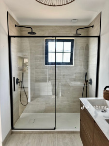 Photo de galerie - Réalisation d’une salle d’eau complète 