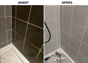 Photo de galerie - Reprise de joints de douche + nettoyage 