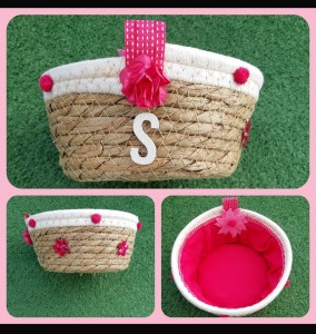 Photo de galerie - Customisation d'une corbeille pour enfant 
