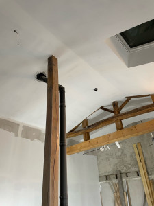 Photo de galerie - Réfection d’un plafond à 4m de hauteur 