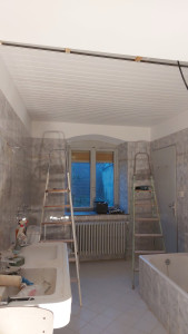 Photo de galerie - Création d’un faux plafond en PVC