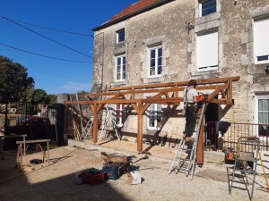 Photo de galerie - Appentis de Terrasse en Chêne 