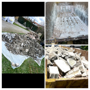 Photo de galerie - Chargement et évacuation de gravats. Manutention lourde, travail rapide et efficace. Débarras propre après intervention.