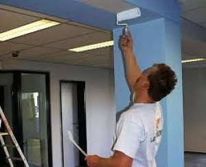 Photo de galerie - Peinture mur et plafond, bandes, pose toile de verre, pose papier peint, ratissage, enduit, placo, pose parquet, lino