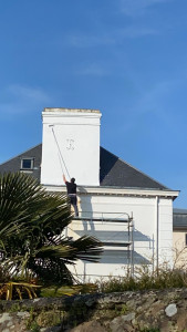 Photo de galerie - Ravalement peinture d’un pignion 