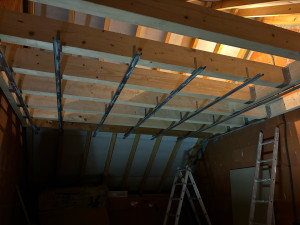 Photo de galerie - Isolation puis placo plâtre 