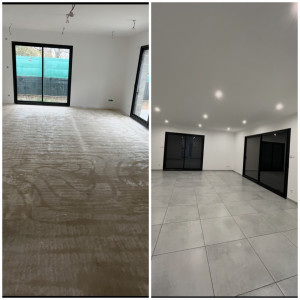 Photo de galerie - Pose carrelage avec finition peinture