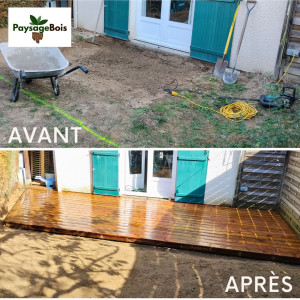 Photo de galerie - Création d'une belle terrasse de 12 m2