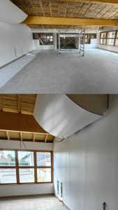 Photo de galerie - Rénovation d’une école ✅ préparation du support ✅ Couche de primaire ✅ 2 couches de peinture 