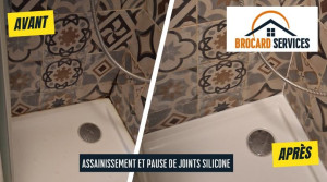 Photo de galerie - J'ai supprimé l'ancien joint et assaini, puis j'ai posé un nouveau joint de silicone.