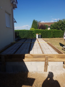 Photo de galerie - Coffrage dalle hourdis terrasse sur élevé 