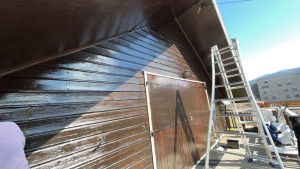 Photo de galerie - Chantier bois traiter et lasurer