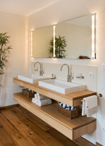 Photo de galerie - Pose mobilier sanitaire et accessoires ( lavabo, miroir, porte serviette )
