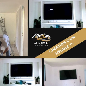 Photo de galerie - Meuble télé sur mesure 