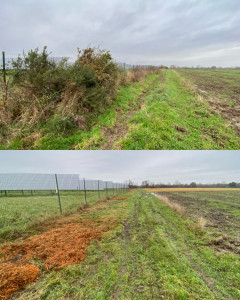 Photo de galerie - Débroussaillage pour une remise en état de clôtures d’un parc photovoltaïque 
