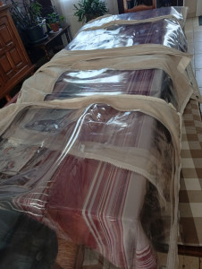 Photo de galerie - Changement des transparents sur des
 taubes de bateau 