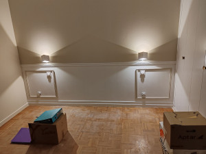 Photo de galerie - Rénovation complète d'une chambre avec applique murale 
