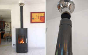 Photo de galerie - Pose d'un poêle à bois