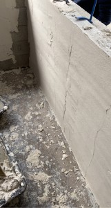 Photo de galerie - Enduit mono couche mur ( avant lissage )