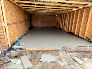Photo de galerie - Coulage dalle béton garage 