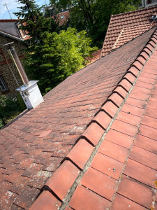 Photo de galerie - Nettoyage de toiture avant 