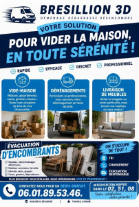 Photo de galerie - Vide maison 
Déménagement 
Livraison 
encombrants destiné à la déchetterie 