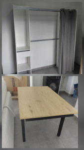 Photo de galerie - Montage dressing plus table a manger 