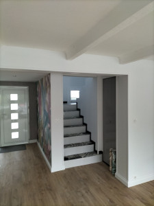 Photo de galerie - Pose de parquet et déco en peinture velours 