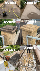 Photo de galerie - Nettoyage karcher avant après 