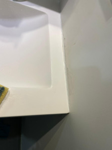 Photo de galerie - Réfection des joints de lavabo 