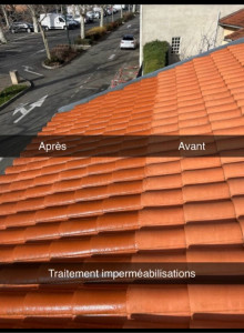 Photo de galerie - Imperméabilisant plus nettoyage de toiture 