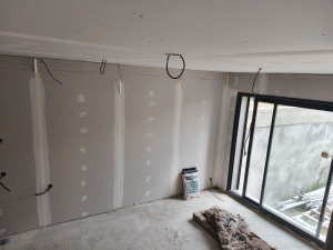 Photo de galerie - Réalisation des mur et plafond avec finition.
